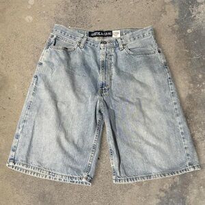 Vintage Nautica Light Blue Denim Shorts for Men